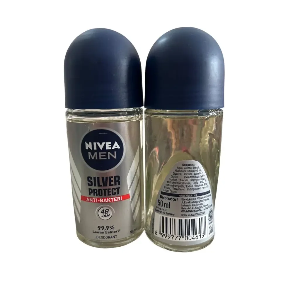 New 2pk Men's Nivea 48hr Roll On Deodorant 1.7oz Made Germany Smells Amazing!!😀